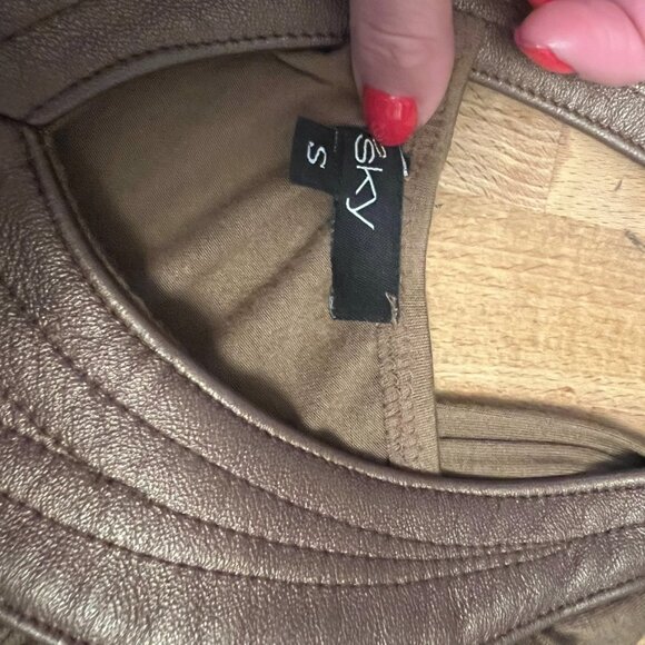 Sky Brand Vintage Faux Leather Mini Halter Dress (S) - Picture 10 of 11